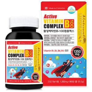 네추럴라이즈 활성비타민B100 컴플렉스 1350mg x 90정활력넘치는 맛있는1000 영양제 함유 B영양제 멀티앤미