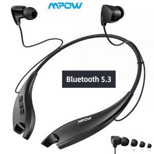 [관부가세포함] Mpow 블루투스 5.3 헤드셋 Neckband 헤드폰 노이즈캔슬링 Stereo 이어폰