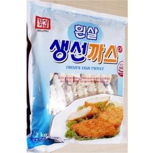 흰살생선까스1.2kg 냉동생선돈까스 분식집 어린이간식용