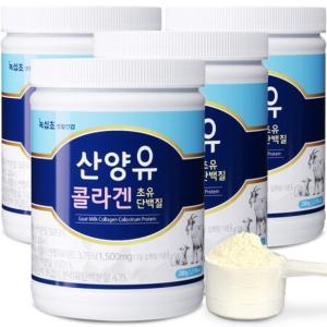 녹십초 산양유 초유 단백질 콜라겐(300달톤:1500mg 1회)280gx4통 락토페린