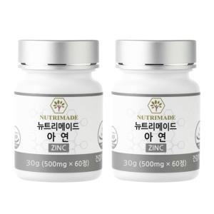 뉴트리메이드 아연  500mg x 60정 2개입