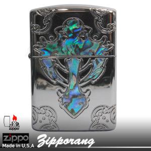 [무료각인] USA 지포라이터 ZIPPO TRIBAL CROSS MOTHER OF PEARL BK