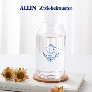 [쯔비벨무스터]ALLIN 알린 쯔비벨블루 북유럽풍 비어캔글라스 카페유리컵 480ML (알린코르크컵받침1P증정)