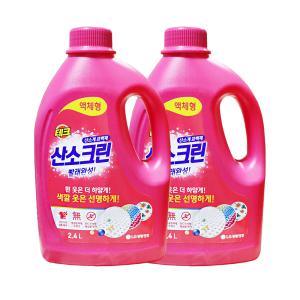 엘지 테크 표백제 산소크린 액체형 2.4L 2개 세탁 빨래