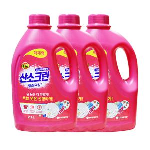 엘지 테크 표백제 산소크린 액체형 2.4L 3개 세탁 빨래