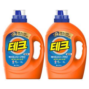 테크 베이킹+구연산 액체세제 일반 용기, 3L, 2개