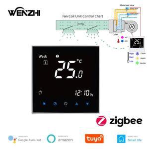 ZigBee 에어컨 온도 조절기 팬 코일 유닛 디지털 컨트롤러 투야 스마트 라이프 알렉사 구글 홈 110V 220V