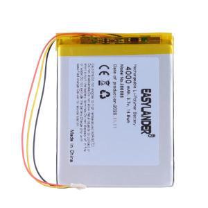 폴리머 리튬 이온 배터리, 3 와이어, 386888 3.7V, 4000MAH, 오닉스 북 시저 2, 다윈 3, 4, 5/6, 전자책,