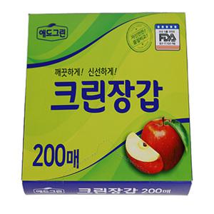 애드그린 크린장갑 200매/주방/비닐 우리두리