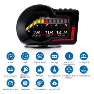 시스템 디지털 자동차 운전 속도계 GPS HUD 과속 피로 스마트 듀얼 Obd 전자 제품 경보 계량기