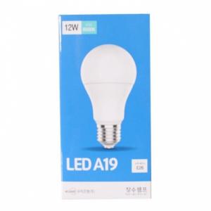 장수램프 LED A19 E26 전구12W(주광색)6500K형광등색 삼파장 조명 엘이디 볼