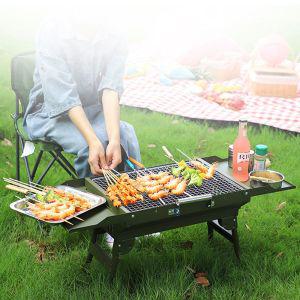 캠핑용 그린 바베큐그릴 접이식 숯불 화로대 휴대용미니로대 BBQ그릴 용BBQ그릴 야외그릴 구이 불판 고기