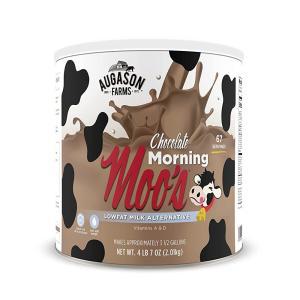 AUGASON FARMS Augason Farms Morning Moo's 초콜릿 저지방 우유 대체 캔, 비상 식품 공급, 일상 식사, 67