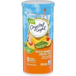 Crystal Light Peach 망고 녹차 음료 믹스, 9.1L(10쿼트) 박스