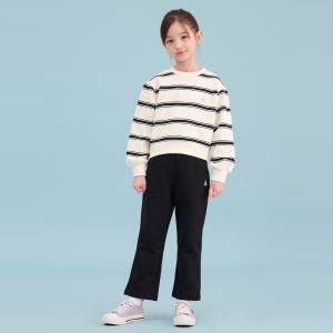 BEANPOLE KIDS 여아 스트라이프 라운드 스웨트 세트 아이보리 BI5141G030