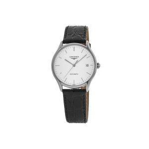 Longines New Lyre 자동 화이트 다이얼 가죽 스트랩 남녀공용 시계 [세금포함] [정품] L4.860.4.12.2 패션