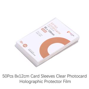 앨범 네컷 접착식 선물 카드 슬리브 투명 무산 CPP 없음 하드 80x120mm 포토카드 홀로그램 보호대 필름 바