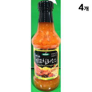 망고칠리소스(몬 씨푸드 295g)X4 과일 칠리 요리용 조리용 샐러드 야채