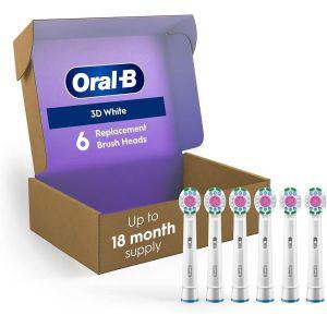 오랄비 Oral-B 3D 화이트 교체용 브러시 헤드 전동 칫솔용 6팩