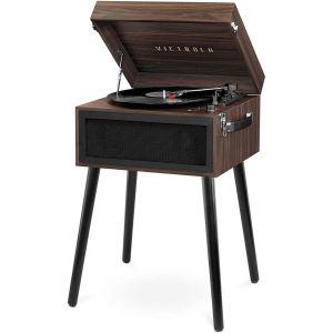 Victrola VTA75ESP Liberty 5in1 턴테이블 음악 EntertainmentCenter 블루투스 무선 FM 라디오 USB 레코더