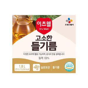 이츠웰 들기름 1.8L 1.65Kg 6개들맛 오일 고소한 들깨 추출유 업소용 대용량 식당용