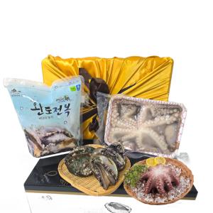 바다좋은   해신 선물세트4호  특특대전복1kg  돌문어1kg~1.5kg