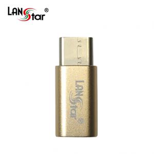 랜스타 USB 3.1 C-Type OTG젠더 C/M-2.0 MicroB/F 골드메탈 LS-U31M-CM2MBF-68