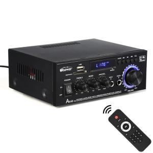 오디오 앰프 블루투스 5.0 HiFi 스테레오 2.0 채널 미니 수신기 12V 5A 전원 공급 장치 USB SD RCA 노래방