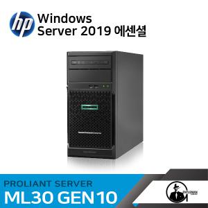 HP 프로라이언트 서버 ML30 GEN10/E-2124/32G/2T+2T(RAID1)/Win 서버2019 에센셜