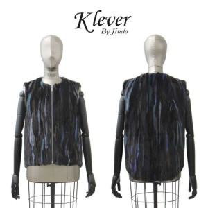 [최초가 690000원]  Klever 그리스 스크랩 유색 밍크 베스트 (K3W1MV51_)