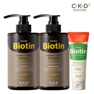 CKD 아미노비오틴 맥주효모샴푸 500ml 2개+트리트먼트 150ml 