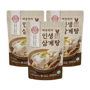 백종원 인생 삼계탕 간편 냉동 1.2kg 3개