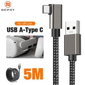 오큘러스 퀘스트 2 USB 3.1 1 세대 데이터 전송 고속 충전 피코 4 네오 3 액세서리 VR USB C 타입 코드 5M