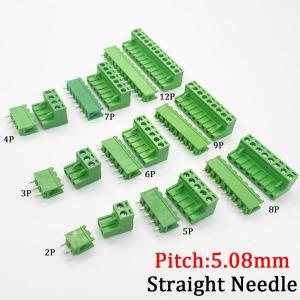 터미널블럭 PCB 나사 터미널 블록 와이어 커넥터 508mm 2EDG 2 3 4 5 6 7 8 9 10 12 핀 피치 300V10A 스트