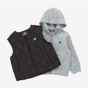 뉴발란스키즈(NB Kids) ESSENTIAL_2in1 플리스 베스트 세트(신슐) NK9QE4104U_Gray