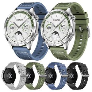 Huawei Watch 스트랩 GT4 46mm 팔찌 또는 22mm 가죽 손목 밴드 GT3 GT2 46mm/ GT 2Pro/복합 우븐 시계