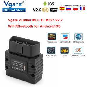 튜닝용품 게이지 vLinker + V. 블루투스 4.0 와이파이 차 스캐너 자동 진단 도구 OBD 2 스캔 ELM 37 V1