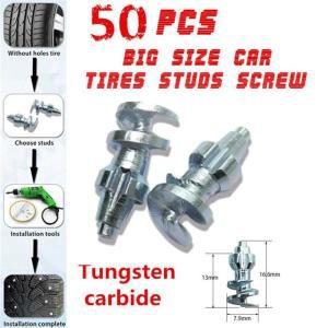 스노우 50 개/몫 7.9x16.6 미리메터 큰 크기 텅스텐 카바이드 자동차 타이어 스터드 나사 휠