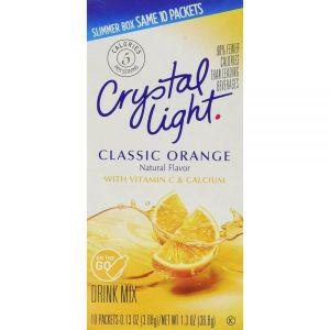 Crystal Light On The Go 클래식 오렌지, 10개 박스 (4팩)