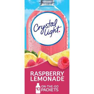 Crystal Light 무설탕 라즈베리 레모네이드 온더고 파우더 드링크 믹스 10개입