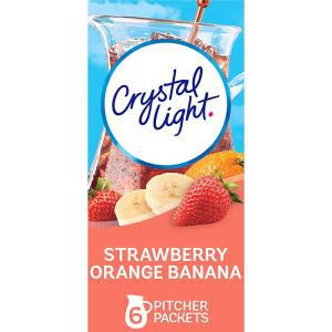 Crystal Light 스트로베리 오렌지 바나나 인공 맛 파우더 드링크 믹스, 72개입 팩, 피처 패킷 6개 통 12개