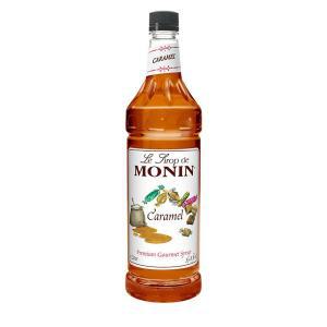 모닌 Monin - 캐러멜 시럽, 풍부하고 버터, 디저트, 커피, 칵테일에 적합, 글루텐 프리, GMO 프리 (1리터)