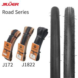 JILUER 접이식 로드 바이크 타이어 스포츠 레이스 엑스트라 700C 60TPI 자갈 자전거 700X28C 700X25C 블랙