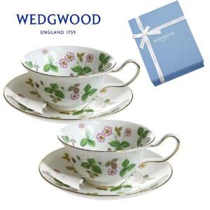 WEDGWOOD 커피잔 찻잔 세트 웨지우드 티 2개 스트로베리 와일드 피스