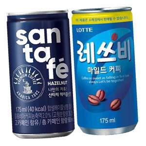 산타페 헤이즐넛 175ml+레쓰비 마일드 (60캔구성)