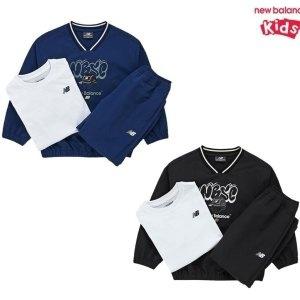 [롯데백화점]뉴발란스(키즈) STREET CREW_일러스트 3pcs 우븐 셋업(NK9YF1212U)