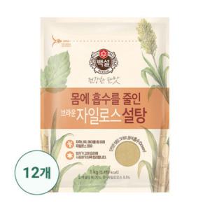 백설 브라운 자일로스 설탕 1kg 12개