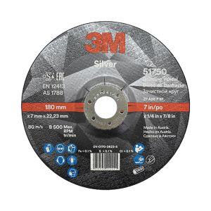 3M 실버 180mm 연마석 51750 옵세트절단 공구 절삭 컷팅 커팅 컷팅날 옵세트 그라인더 작업 기날