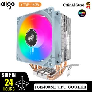 Aigo 에어 CPU 쿨러 냉각 선풍기 조용한 환풍기 4 히트 파이프 라디에이터 인텔 LGA 115X 1700 775 1200 AM