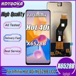 Infinix Hot 40i LCD X6528B 용 디스플레이 터치 스크린 디지타이저 어셈블리 교체 부품 6.56 인치